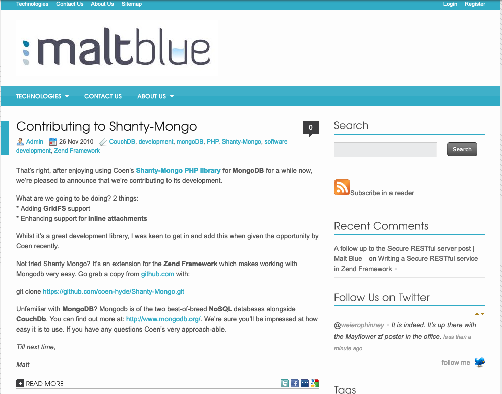 My first blog: maltblue.com