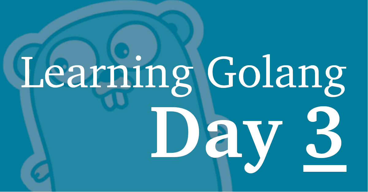 Learning Golang. Day 3