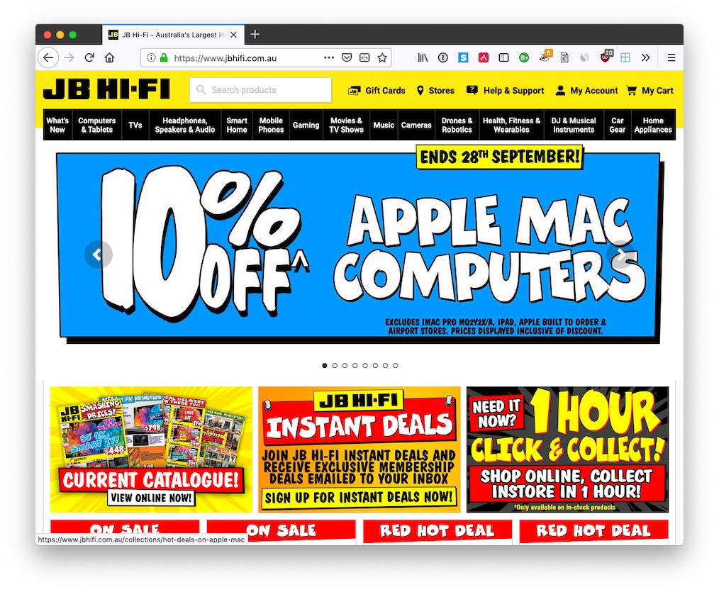 JB-HiFi Australia Website