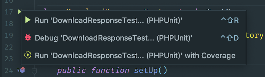 Running a single test in PhpStorm