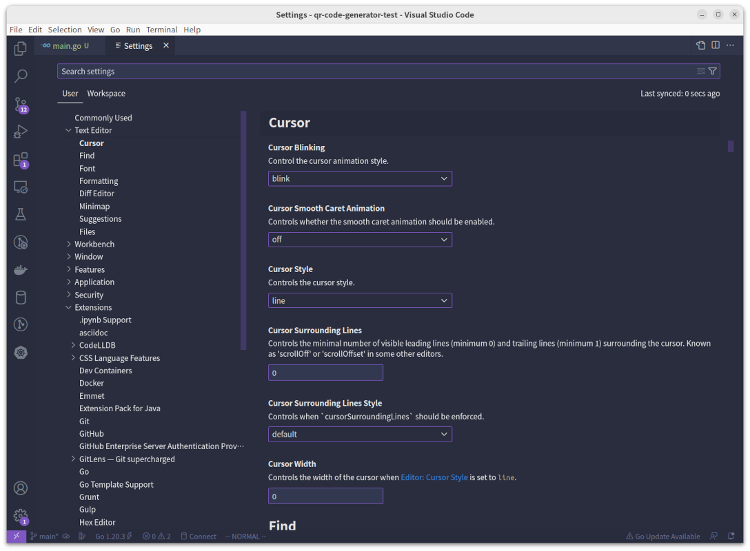 Visual Studio Code’s settings