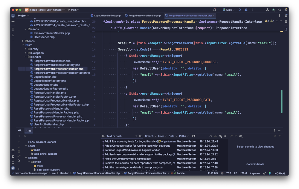 PhpStorm 2024.1.4 running on macOS